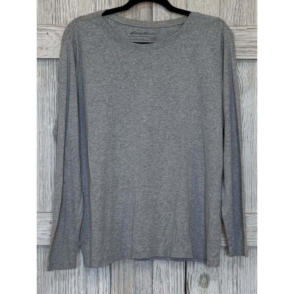 Eddie Bauer Legendwash Mens Long Sleeve T‎ Shirt Charcoal Gray Size XXL